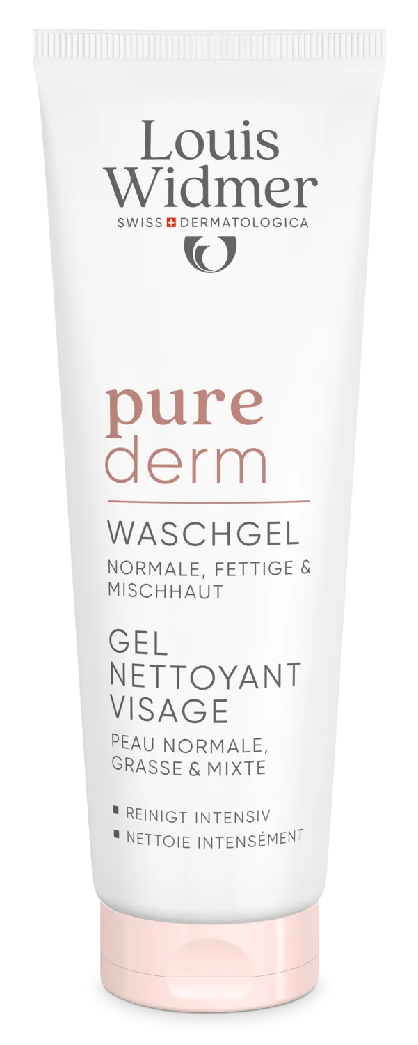 Louis Widmer Purederm Wash Gel Gezicht Licht Geparfumeerd (125 ml)