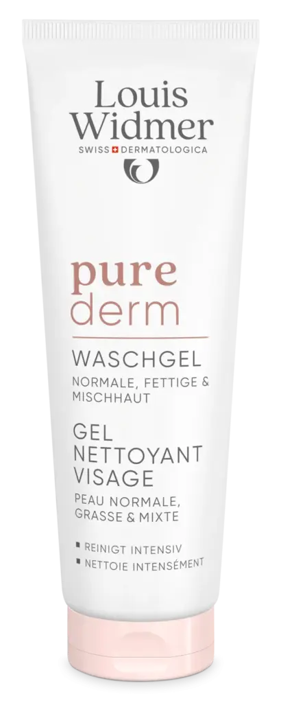 Louis Widmer Purederm Wash Gel Gezicht zonder Parfum (125 ml)