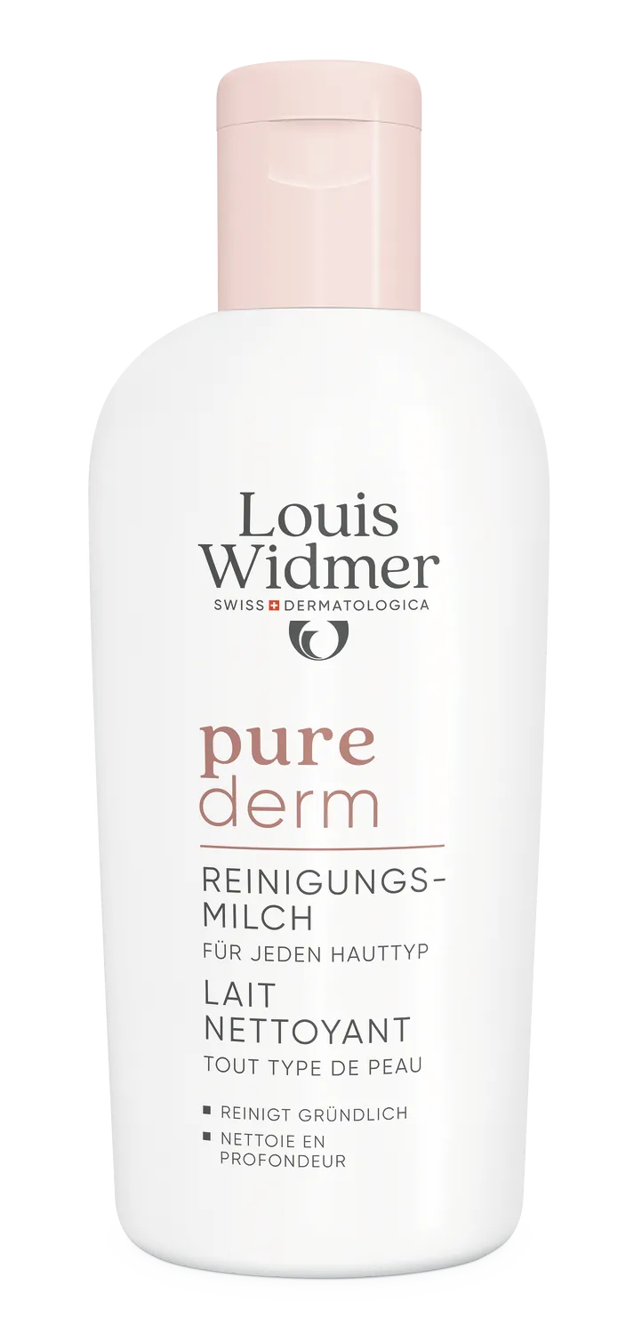 Louis Widmer Purederm Reinigingsmelk zonder Parfum (200 ml)