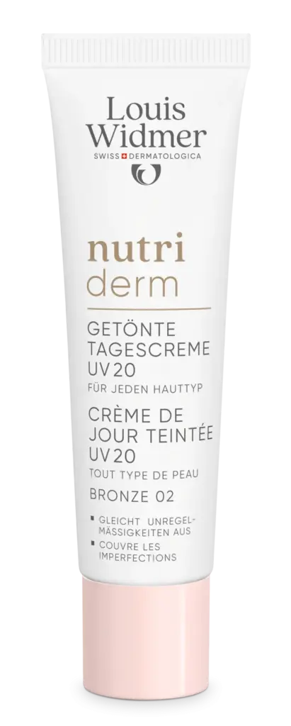 Louis Widmer Nutriderm Getinte Dagcrème Uv 20 Bronze 02 zonder Parfum (30 ml)