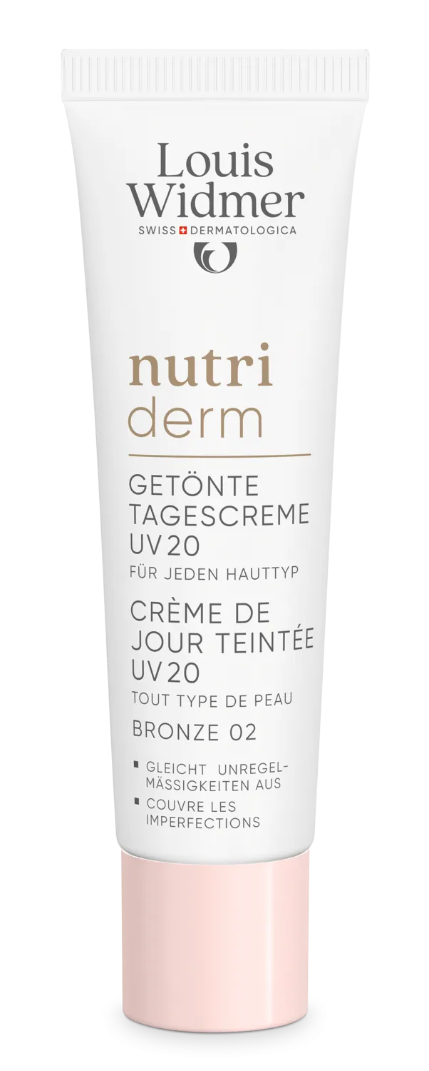 Louis Widmer Nutriderm Getinte Dagcrème Uv 20 Bronze 02 zonder Parfum (30 ml)