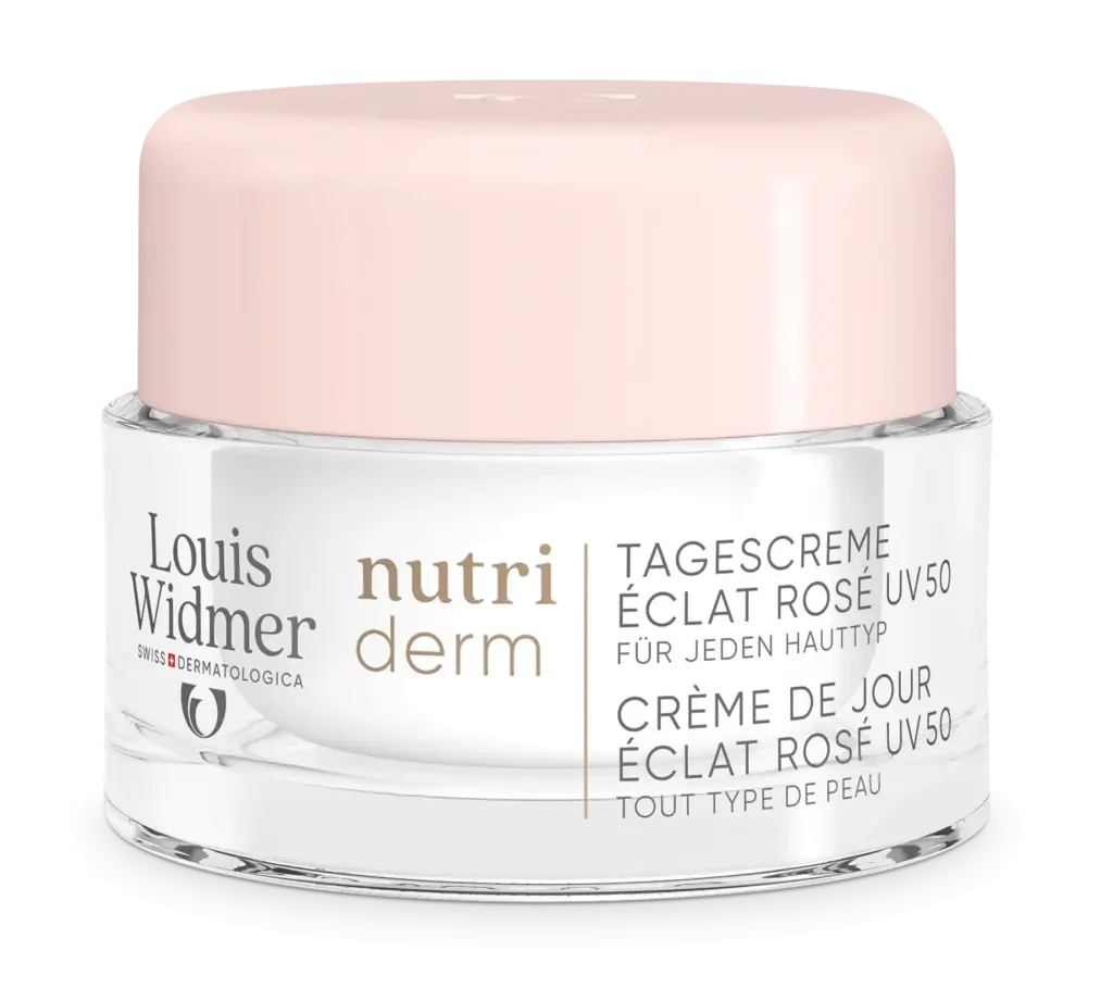 Louis Widmer Nutriderm Dagcrème Éclat Rosé Uv 50 Licht Geparfumeerd (50 ml)
