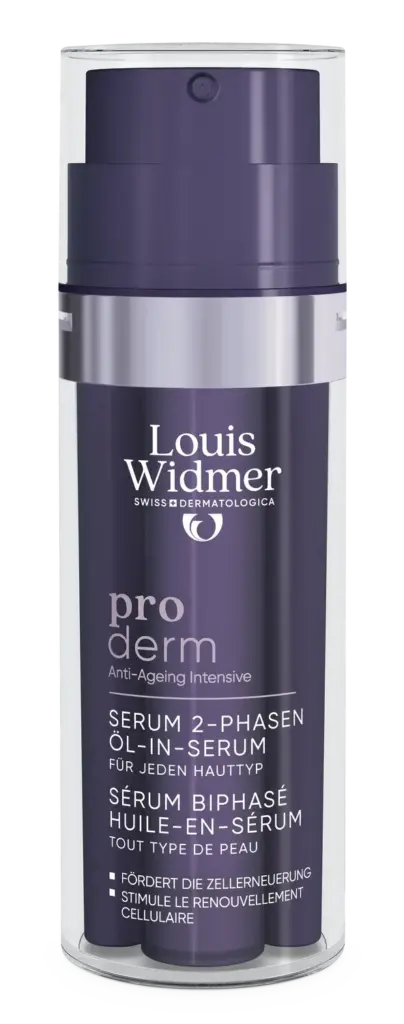Louis Widmer Proderm Tweefasig Serum Olie-in-serum Licht Geparfumeerd (35 ml)