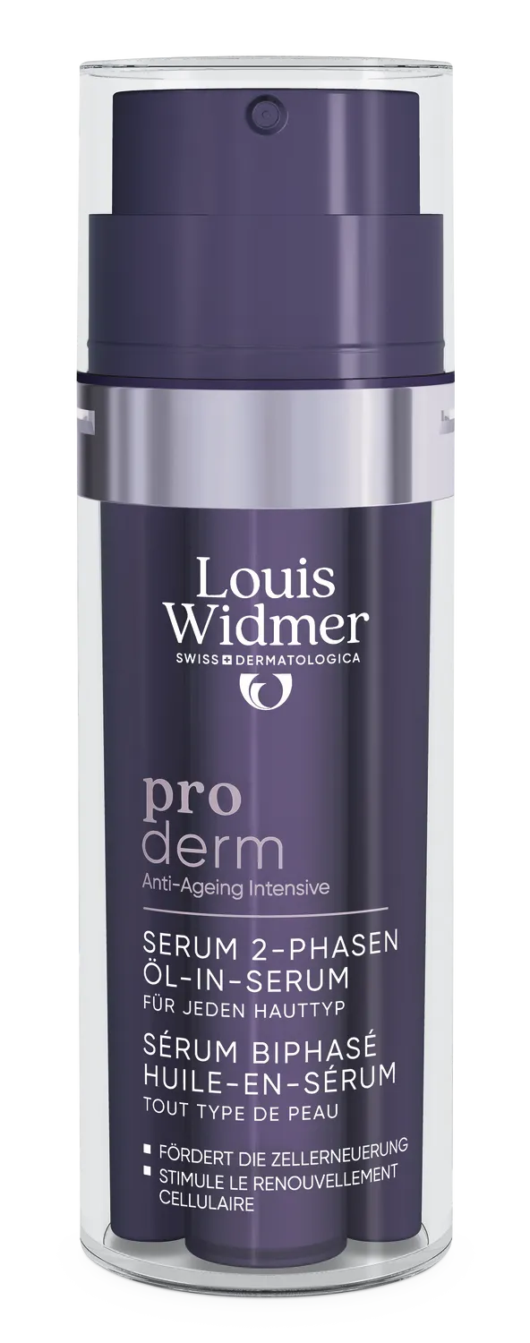 Louis Widmer Proderm Tweefasig Serum Olie-in-serum Licht Geparfumeerd (35 ml)