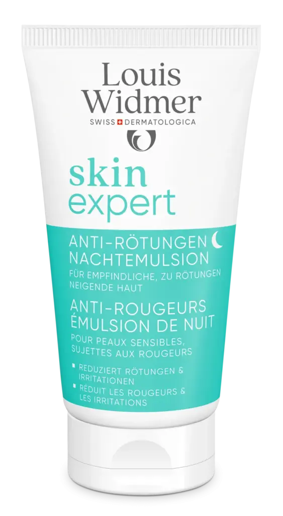 Louis Widmer Skinexpert Anti-roodheid Nachtemulsie zonder Parfum (50 ml)