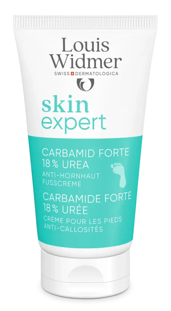 Louis Widmer Skinexpert Carbamide Forte 18 % Ureum Voetencrème tegen Eelt zonder Parfum (50 ml)