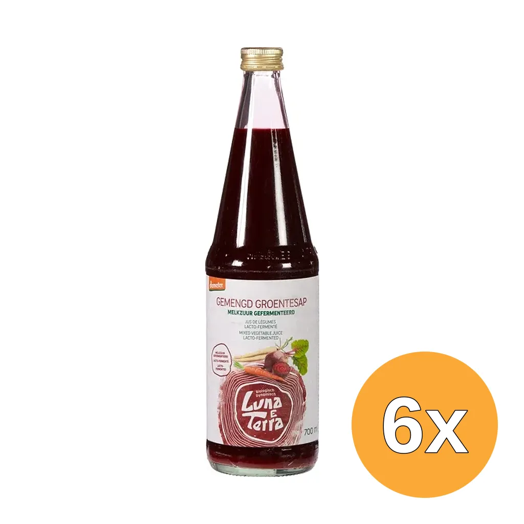 6x Luna E Terra Gemengd-Groentesap Melkzuur (700 ml)