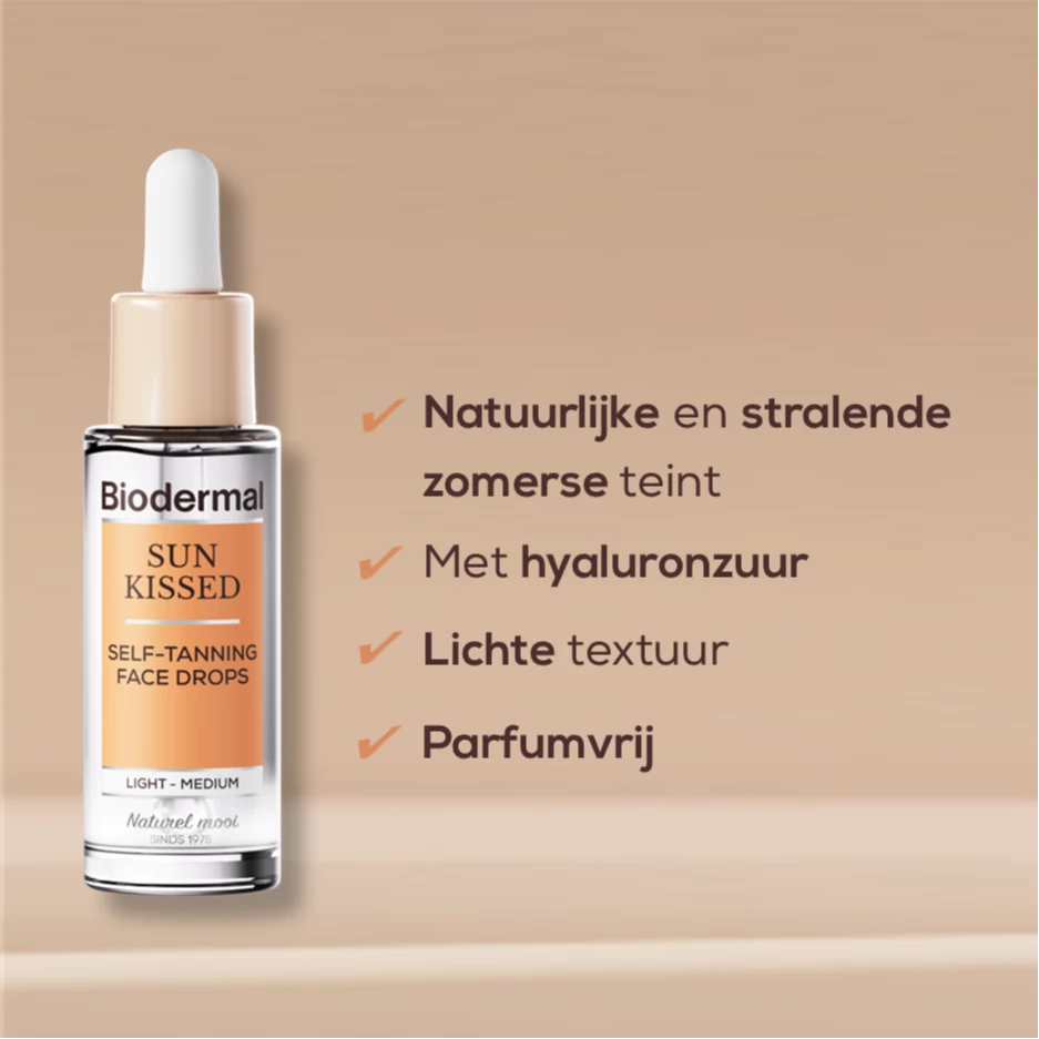Biodermal Sun Tan Kissed Self Tanning Face Drops (30 ml) - image 2