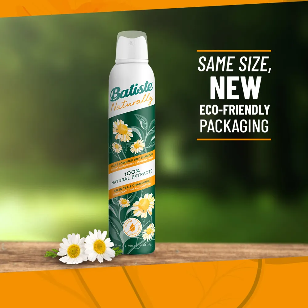 Batiste Droogshampoo Naturally Green Tea (200 ml)