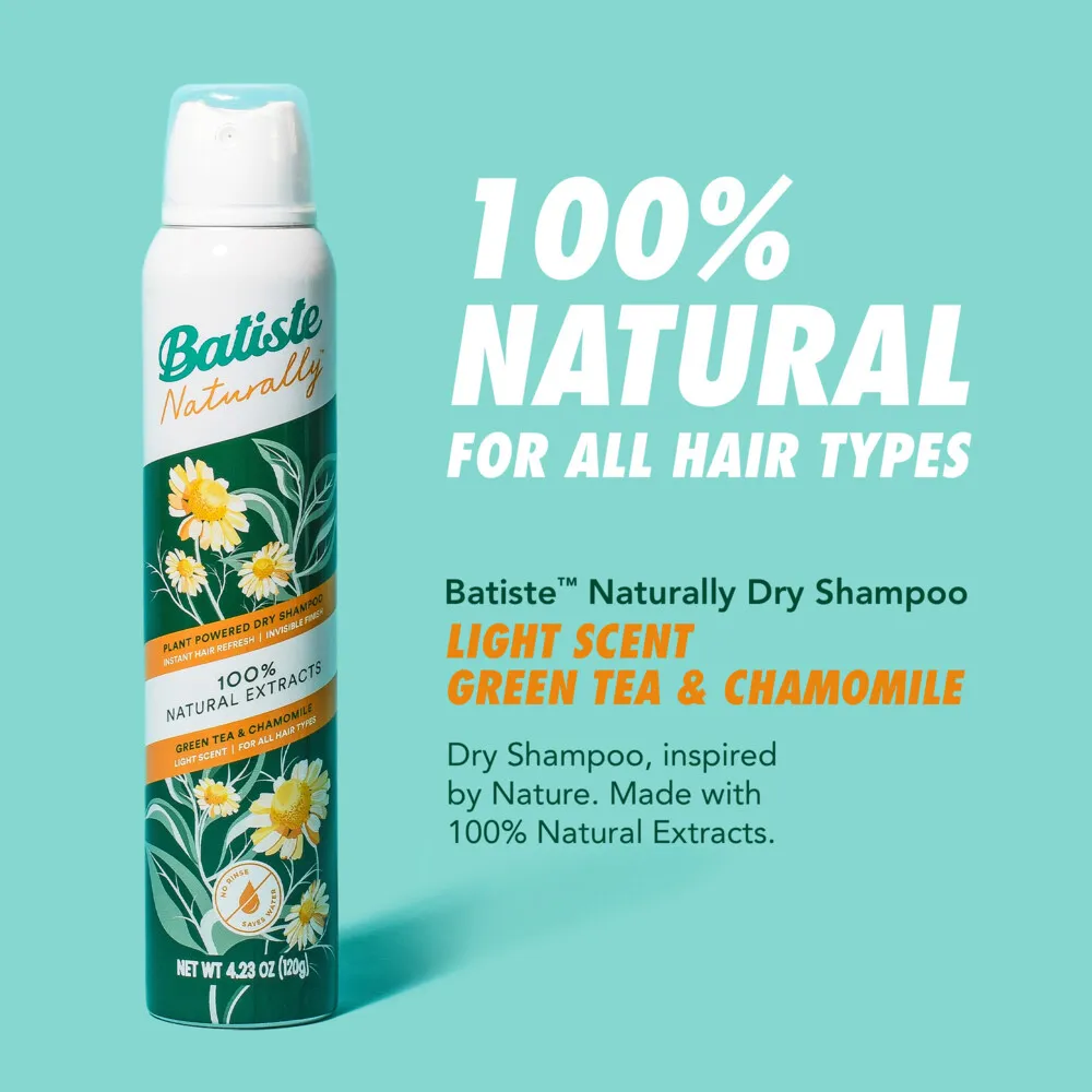 Batiste Droogshampoo Naturally Green Tea (200 ml) - image 3