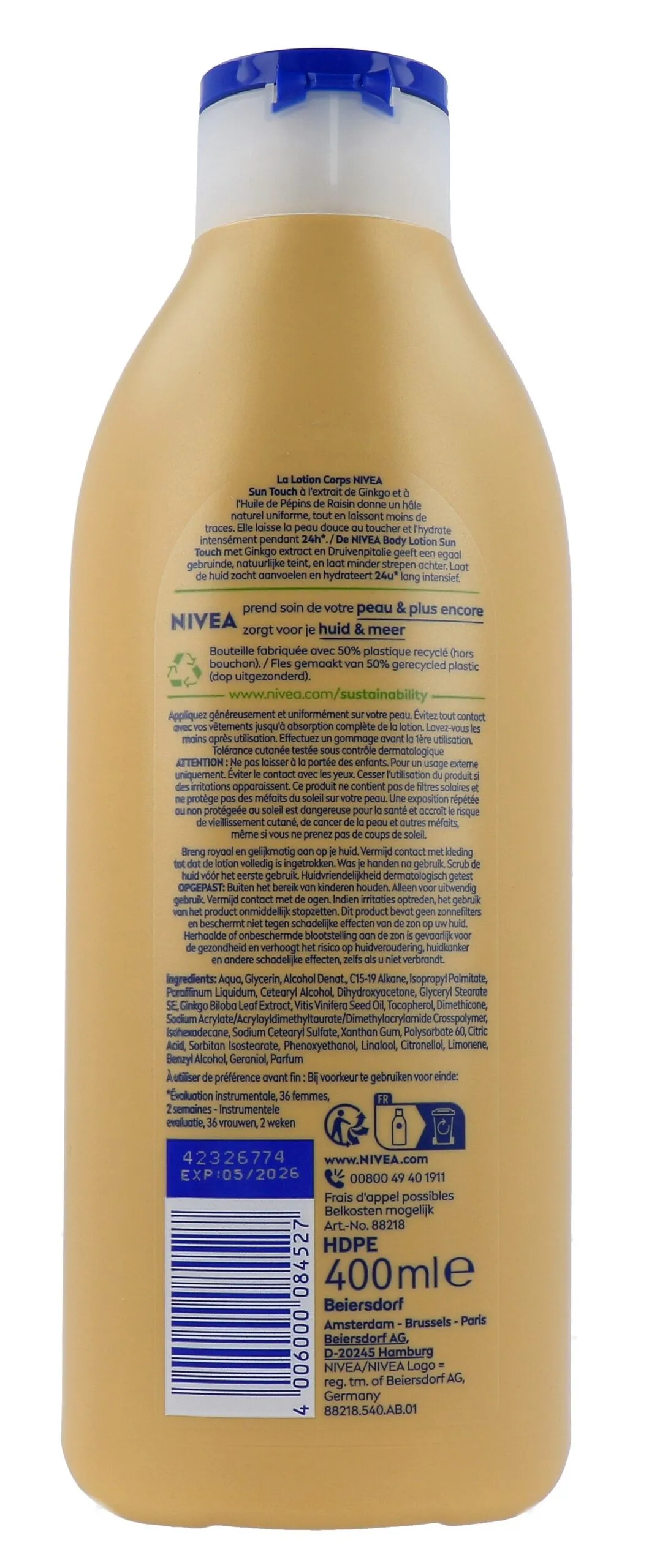 Nivea Bodylotion Sun Touch (400 ml)