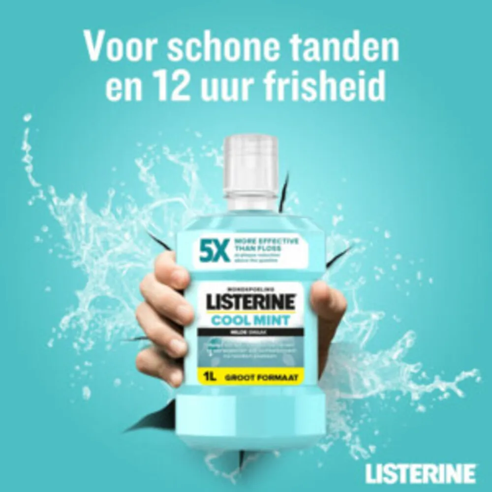 Listerine Mondwater Coolmint Mild (1000 ml) - image 2