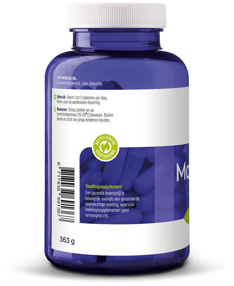 Vitakruid Magnesium 150 Bisglycinaat met 200mg L-Taurine (180 tabletten)