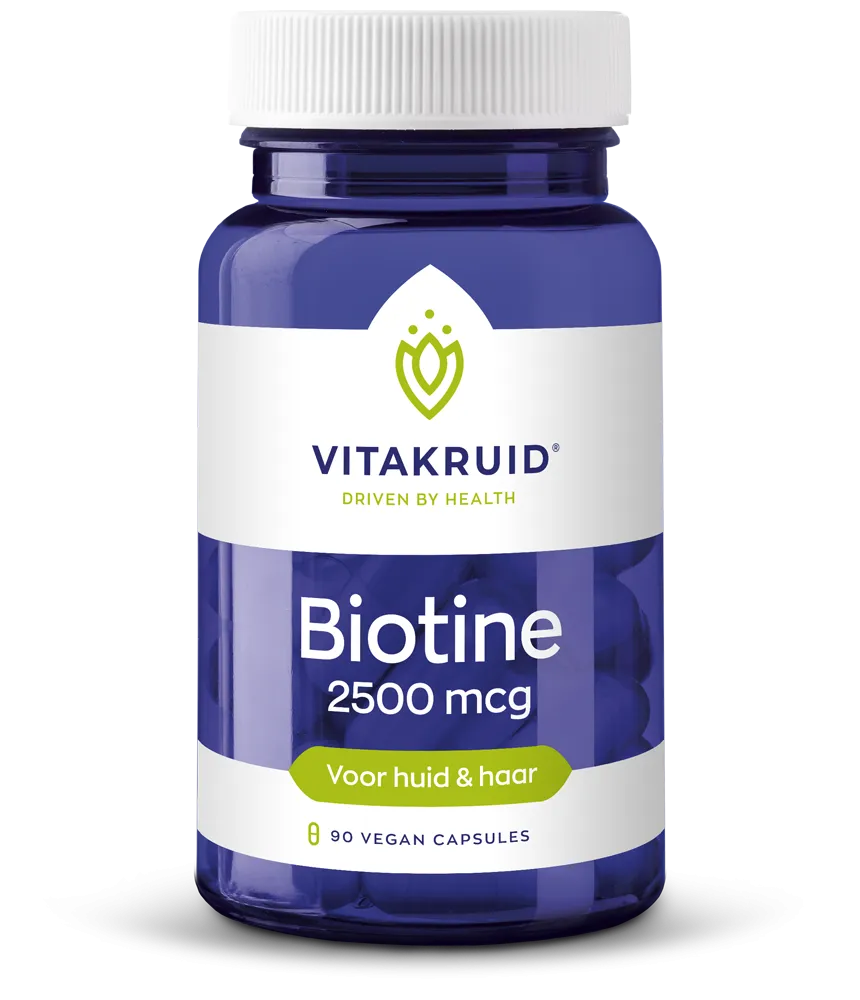 Vitakruid Biotine 2500 mcg voor Huid & Haar (90 vega capsules)