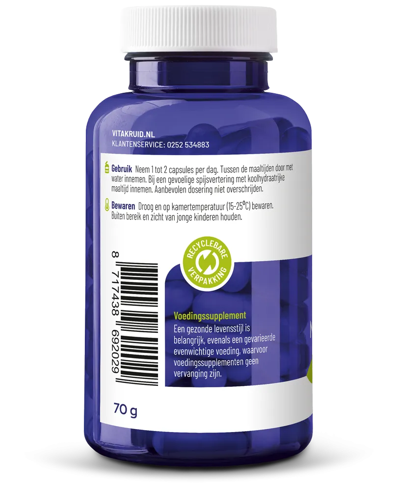 Vitakruid NAC 600 mg N-Acetyl-L-Cysteïne (90 vega capsules)