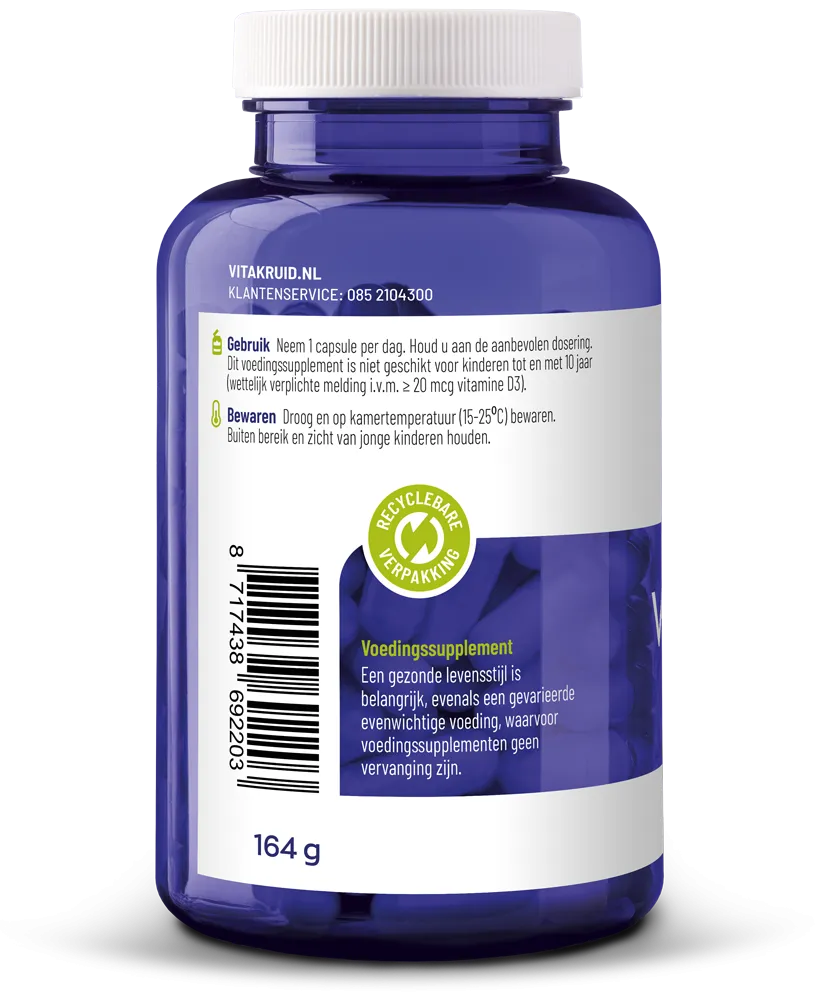 Vitakruid Visolie 1400 TG® Triglyceriden met D3 (90 Softgels)