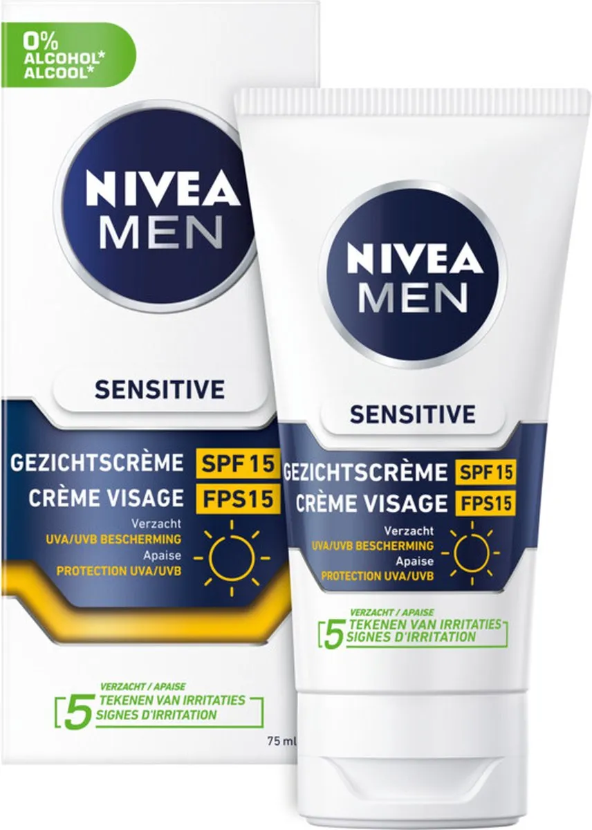 Nivea Men Sensitive Moistuizer Spf15 (75 ml)