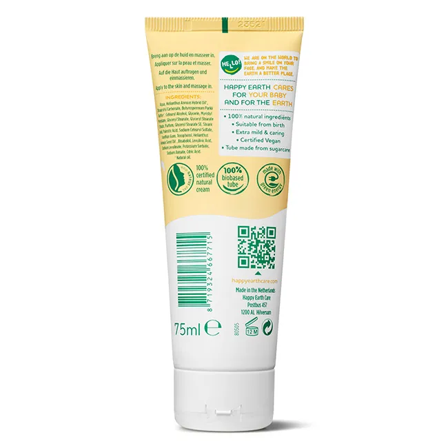 Happy Earth Voedende Creme Voor Baby & Kid S (75 ml)