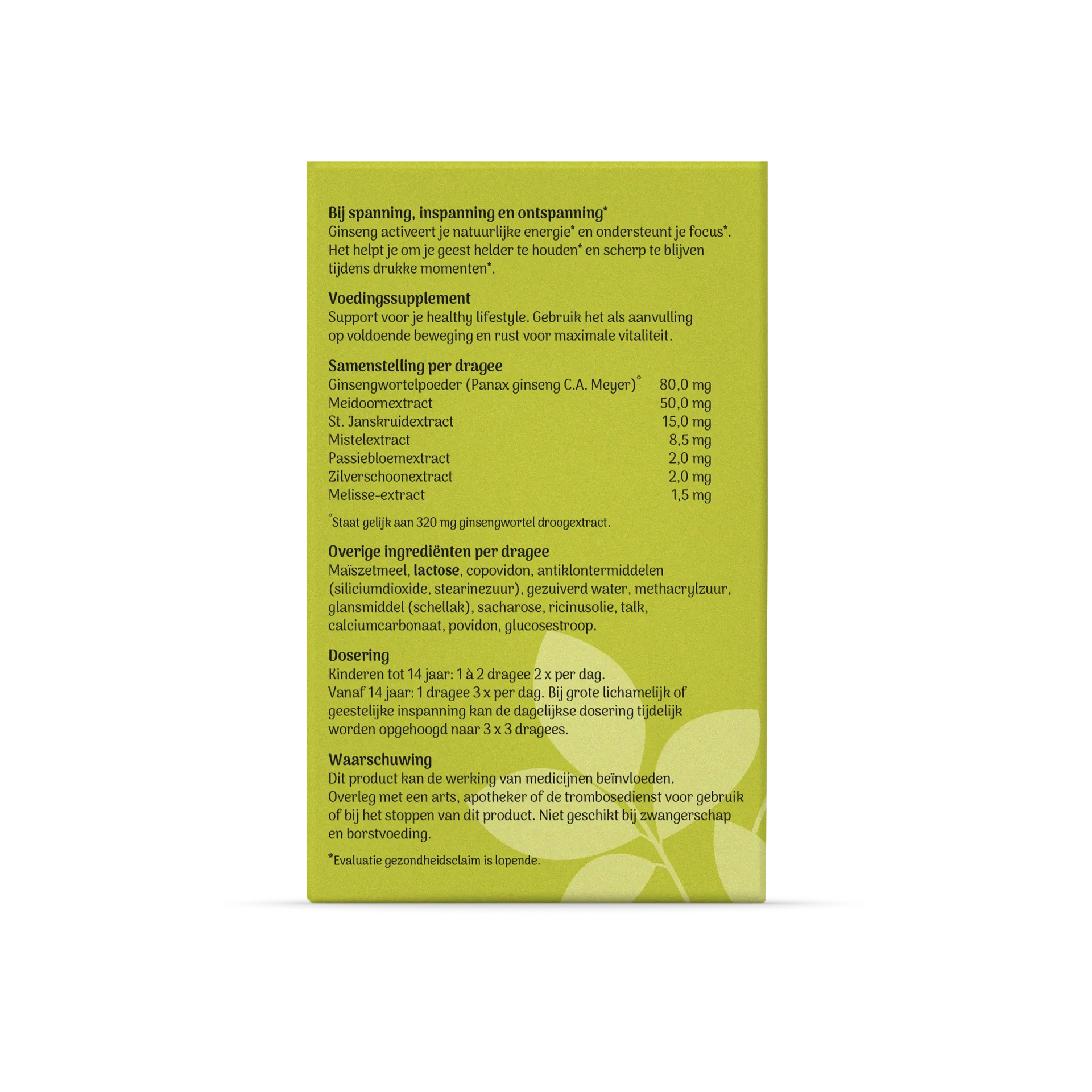 Tai-Ginseng Focus dragees (60 stuks)