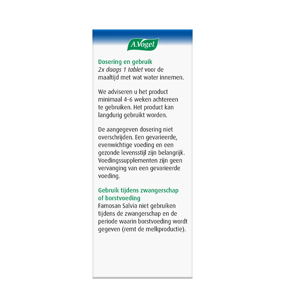 A.Vogel Famosan salvia (60 tabletten) - image 2