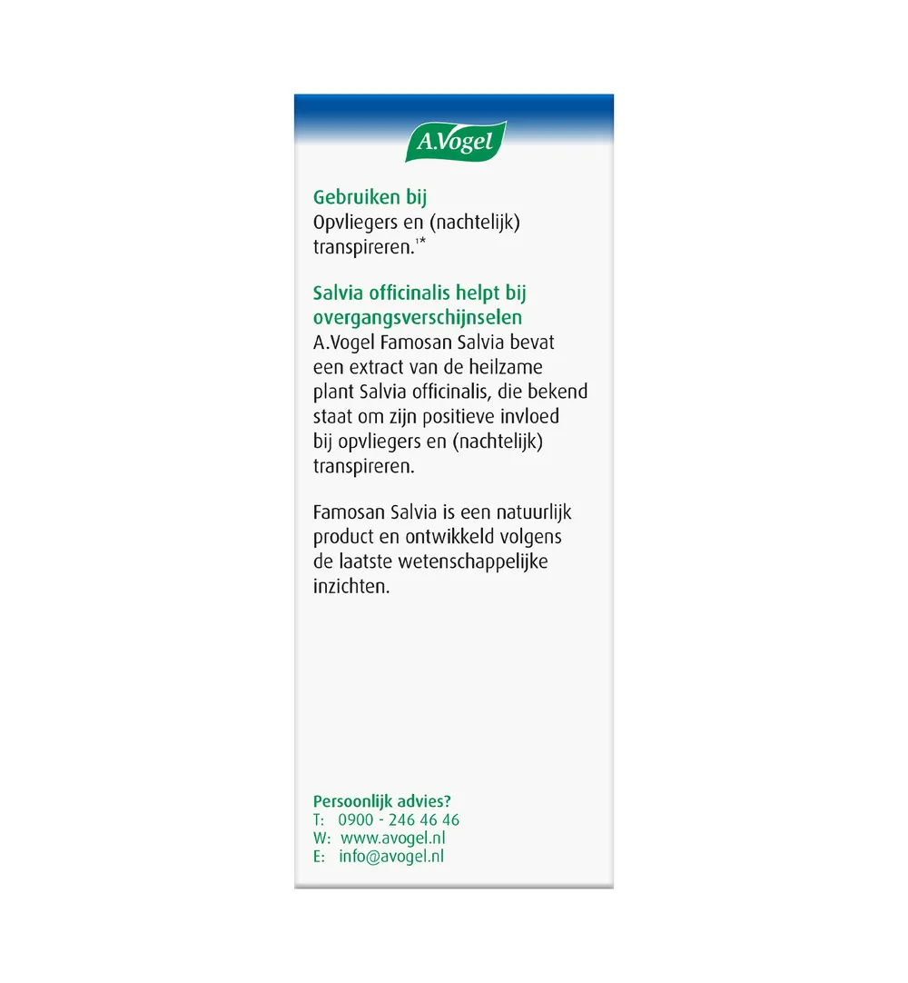 A.Vogel Famosan salvia (60 tabletten) - image 3