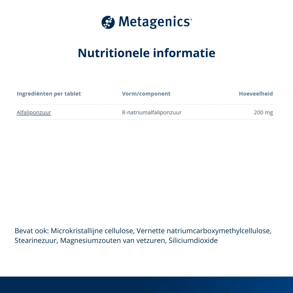 Metagenics Meta Lipoate 200 Bio (60 tabletten) - image 4