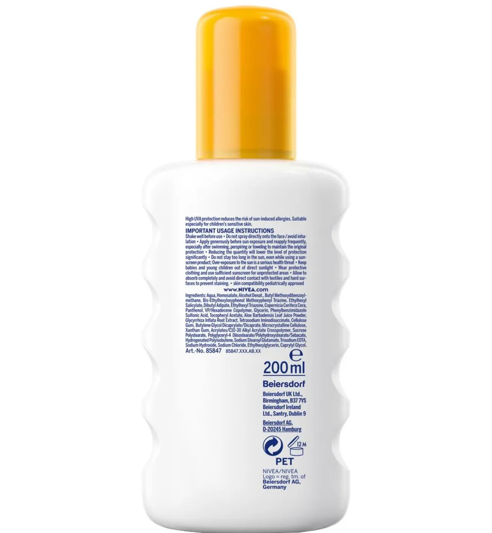 Nivea Sun protect & sensitive child spray SPF50 (200 ml)