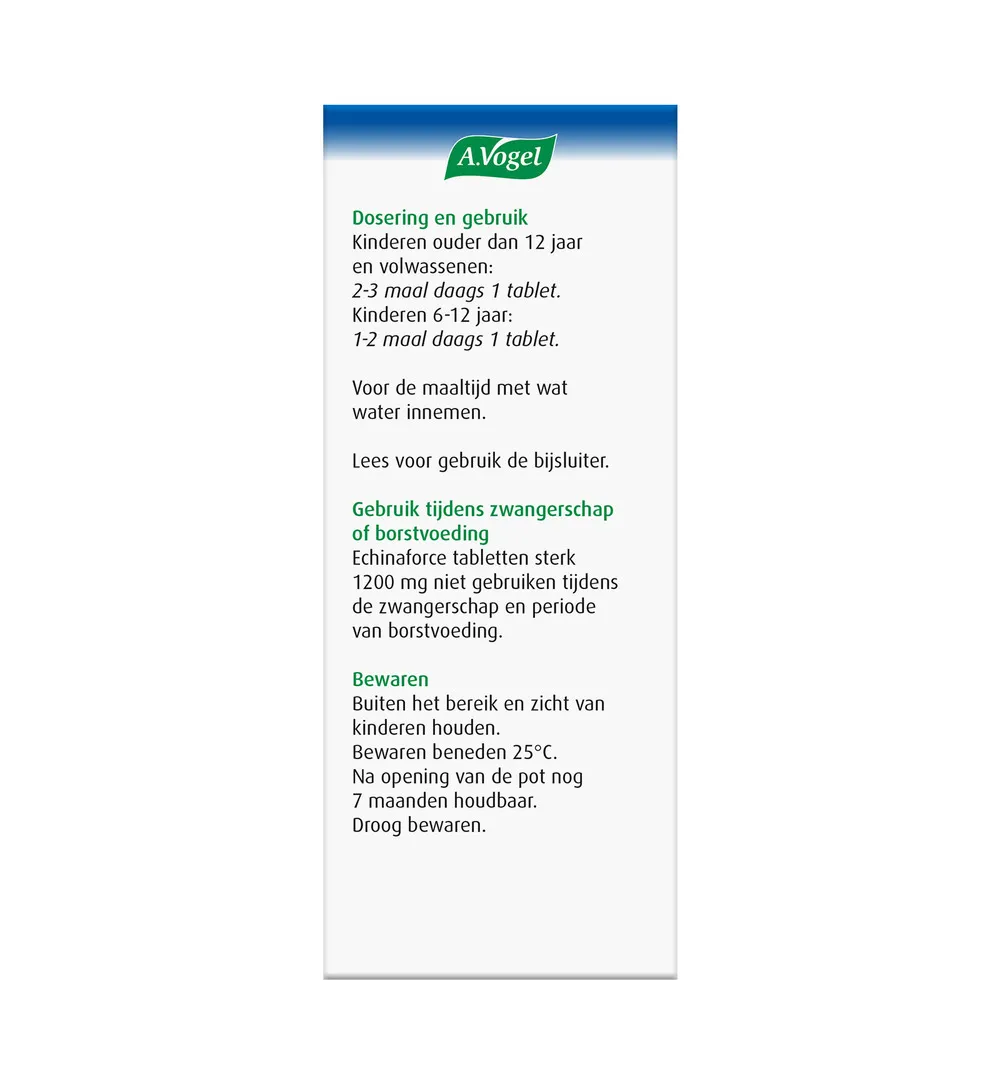 A.Vogel Echinaforce Sterk 1200mg (30 tabletten) - image 2