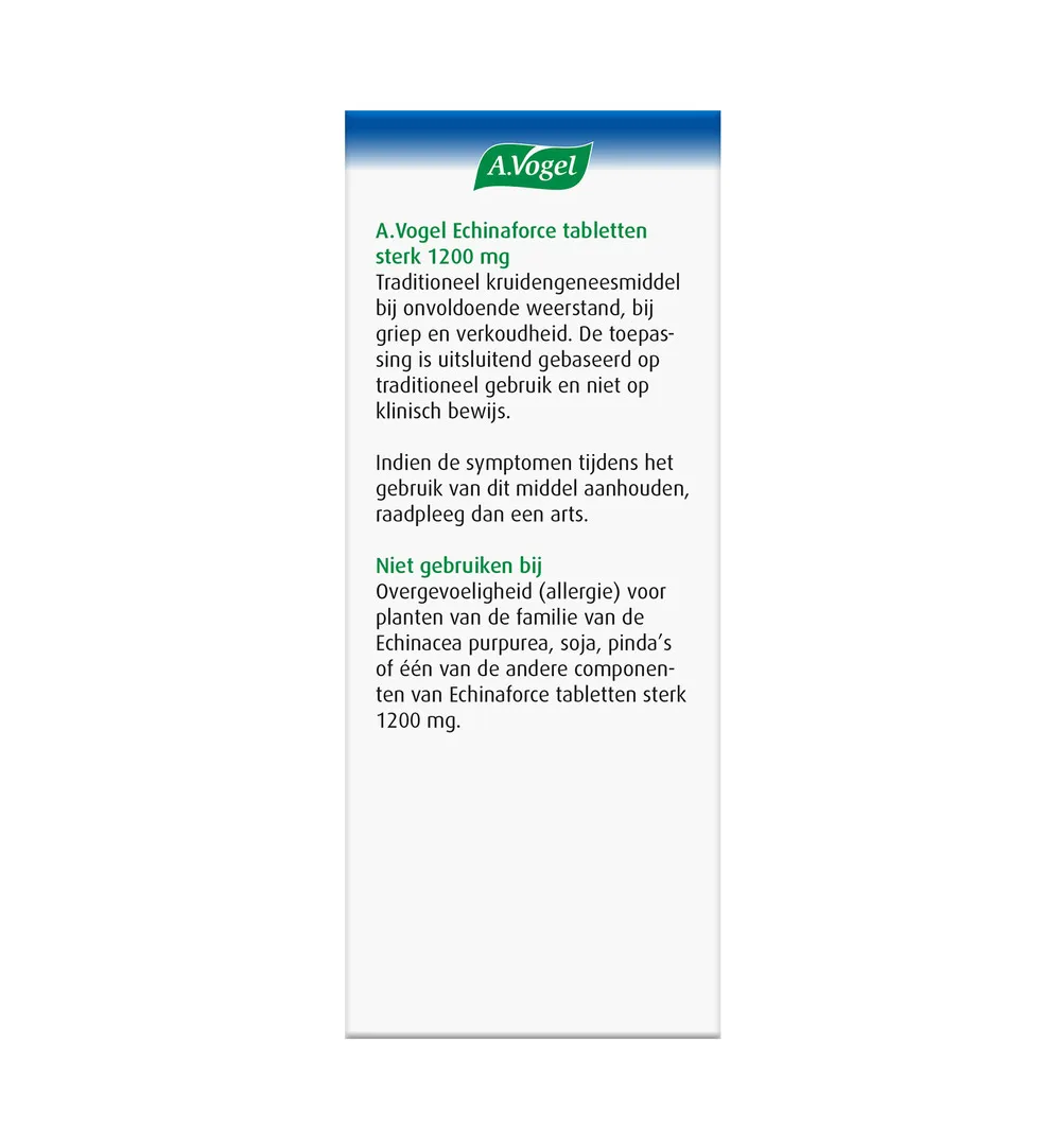 A.Vogel Echinaforce Sterk 1200mg (30 tabletten) - image 3