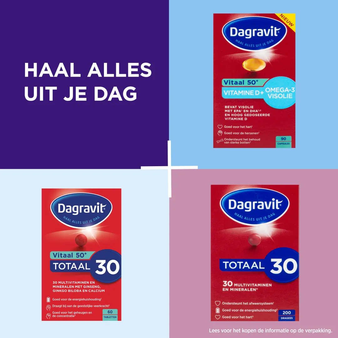 Dagravit Vitaal 50+ Vitamine D + Omega-3 Visolie (90 capsules) - image 2