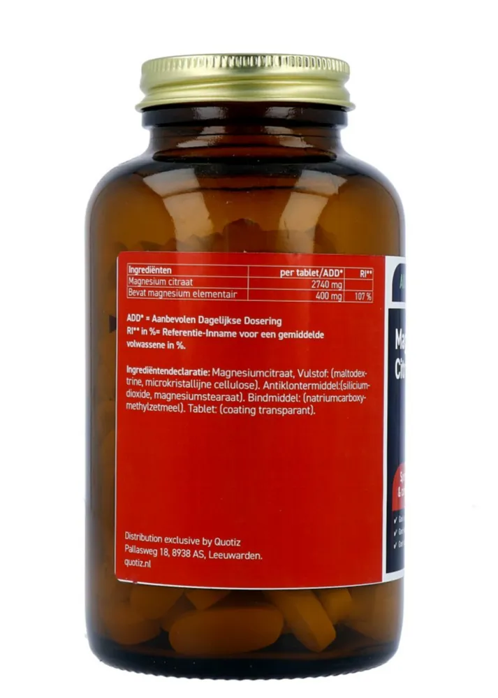All Natural Magnesium citraat 400mg (120 tabletten) - image 2