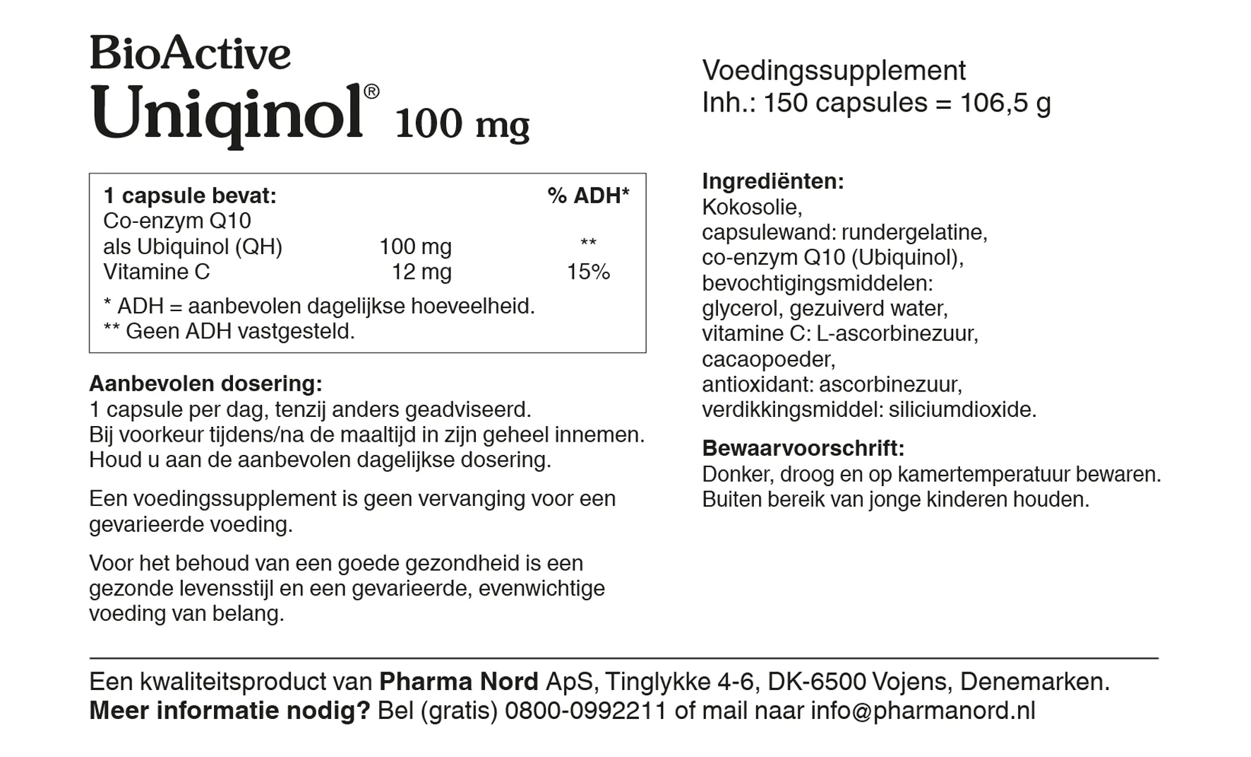 Pharma Nord Bio Active Uniquinol Q10 100mg (150 capsules)