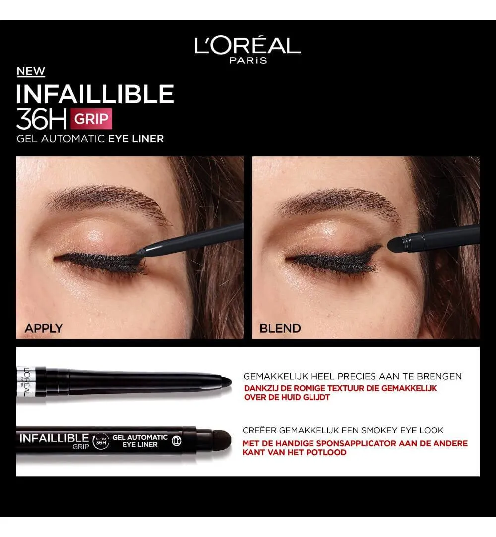 L'Oréal Paris Eyeliner Infaillible 36H Grip Gel Automatic Intense Black (1 stuk) - image 2