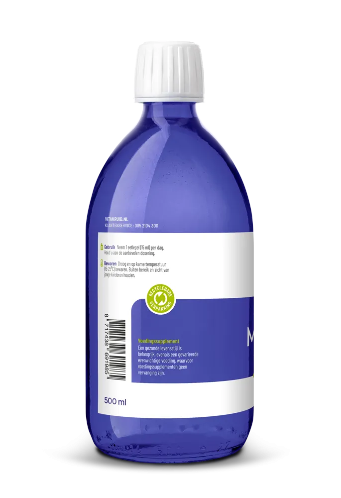 Vitakruid MCT Olie C8 100% Zuivere & Duurzame Kokosolie (500 ml)