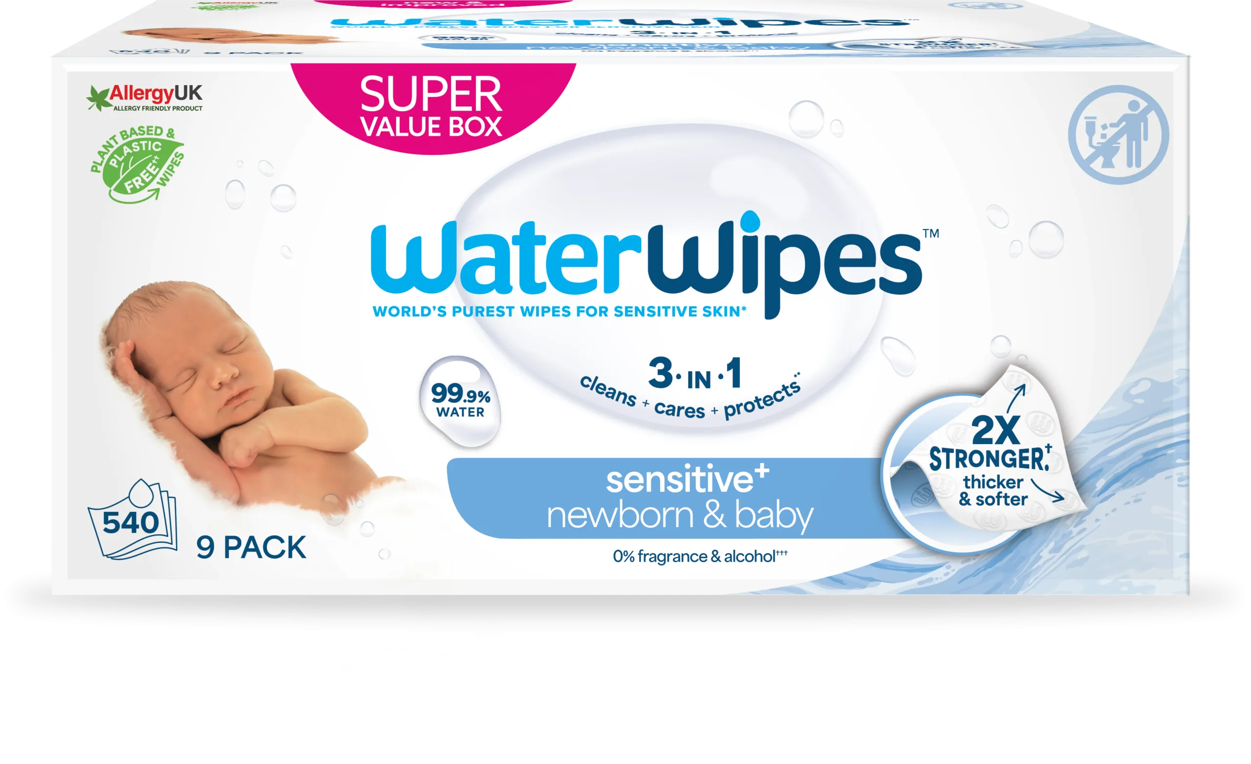 WaterWipes Babydoekjes 9-pak (540 stuks) - image 4