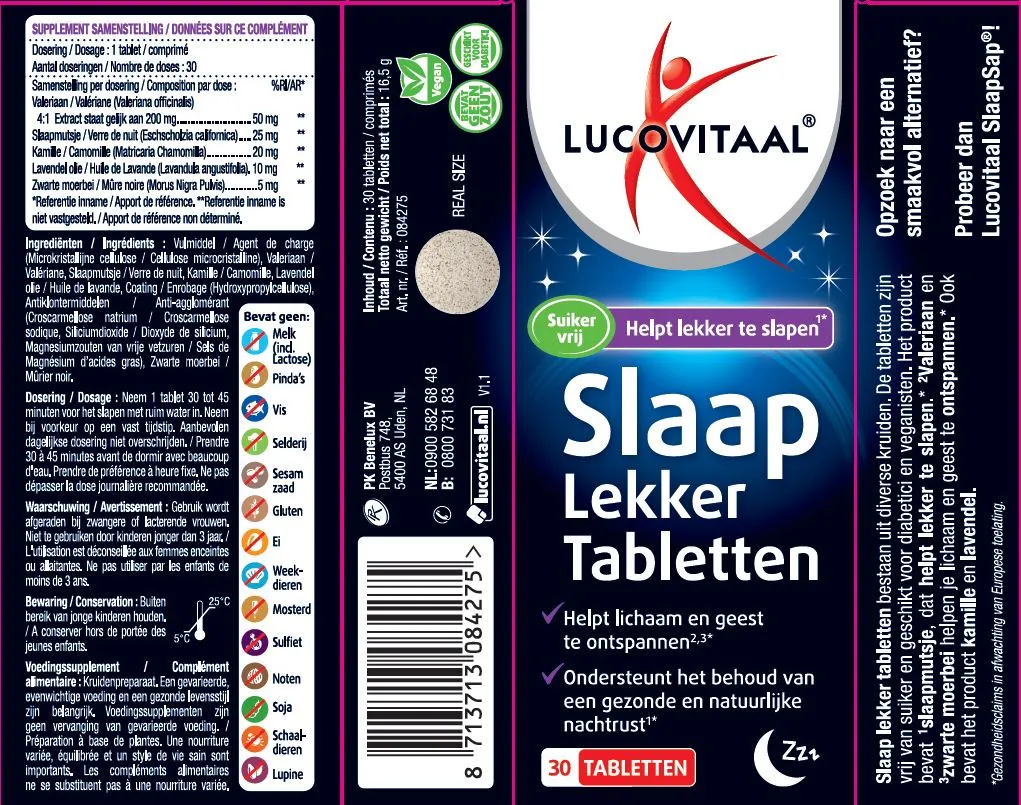 Lucovitaal Slaap Lekker (30 Tabletten)
