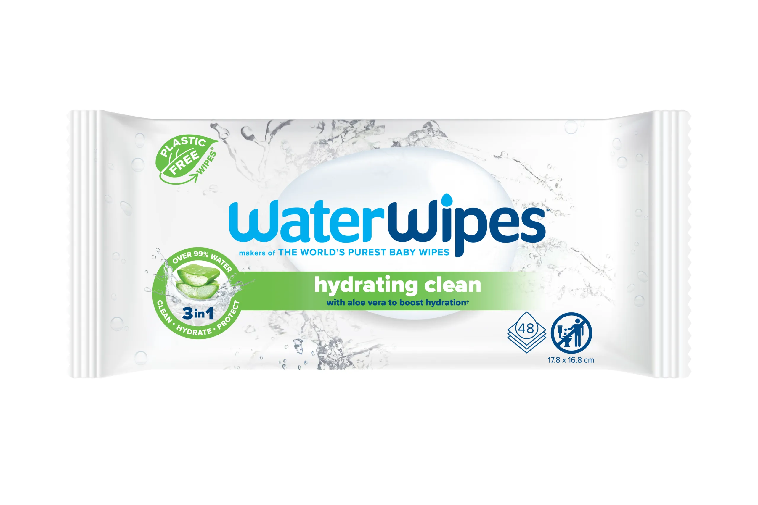 Waterwipes Hydrating Clean Doekjes (48 stuks)