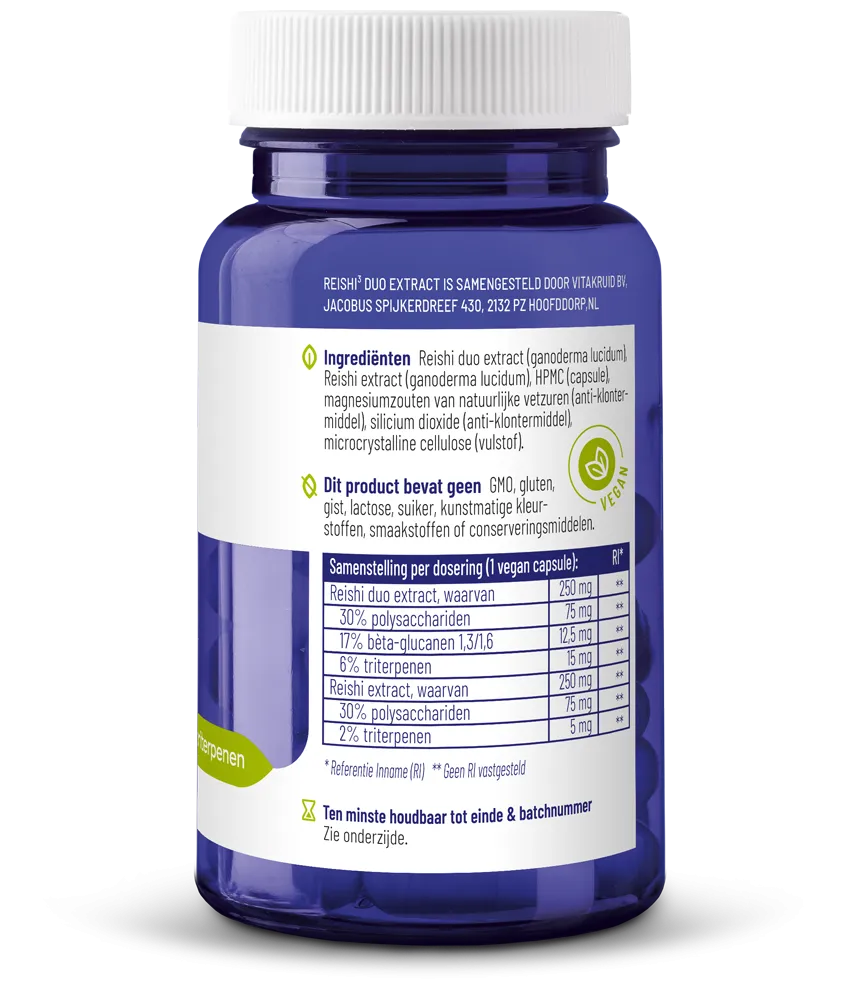 Vitakruid Reishi Duo Extract (60 vega capsules) - image 2