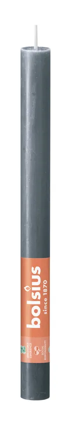 Bolsius Rustieke Tafelkaars 270/23 Slate Blue (9 stuks)