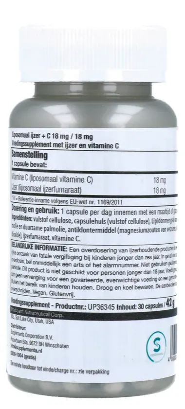 Kal Liposomaal Ijzer Vitamine C Capsules (30 capsules)