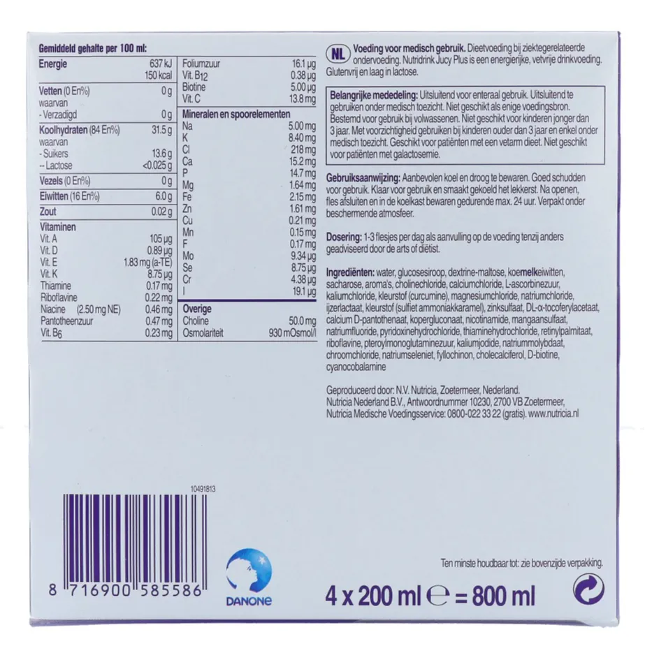 Nutridrink Jucy Plus Peer-vlierbloesem (800 ml) - image 2