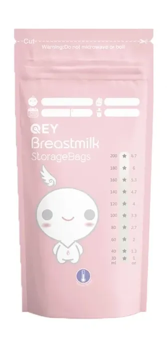 Qey Moedermelk Bewaarzakjes Roze (120 stuks) - image 2