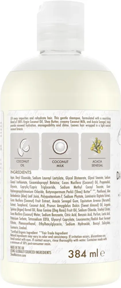 Shea Moisture 100% Virgin Coconut Oil Daily Hydration Shampoo (384 ml) - image 2