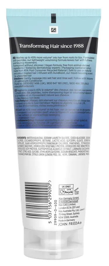 John Frieda Volume Lift Lightweight Shampoo (250 ml)