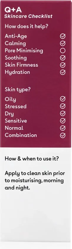 Q+A Hyaluronic Acid Facial Serum (30 ml)