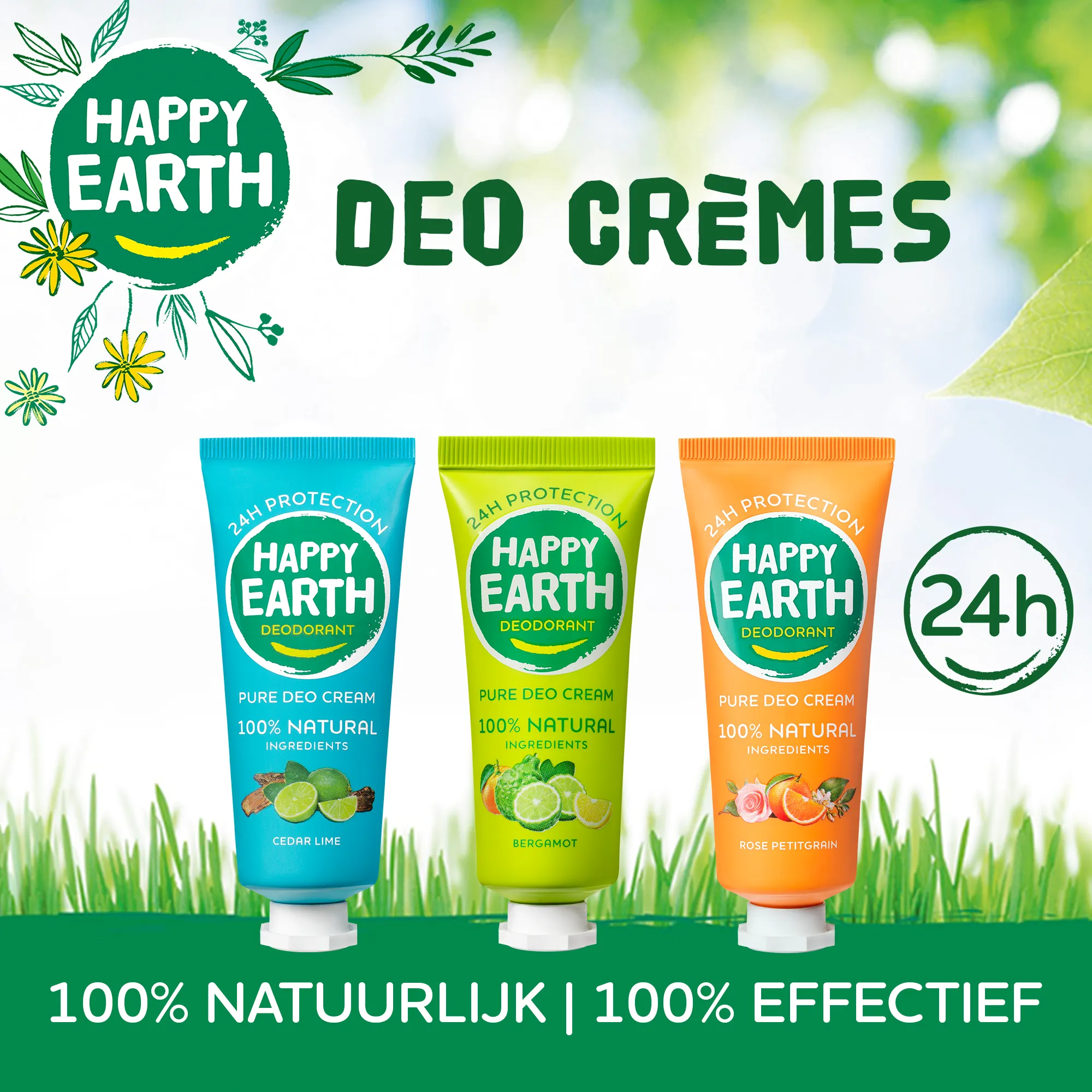 Happy Earth Pure Deodorantcreme Cedar lime (40 ml) - image 5