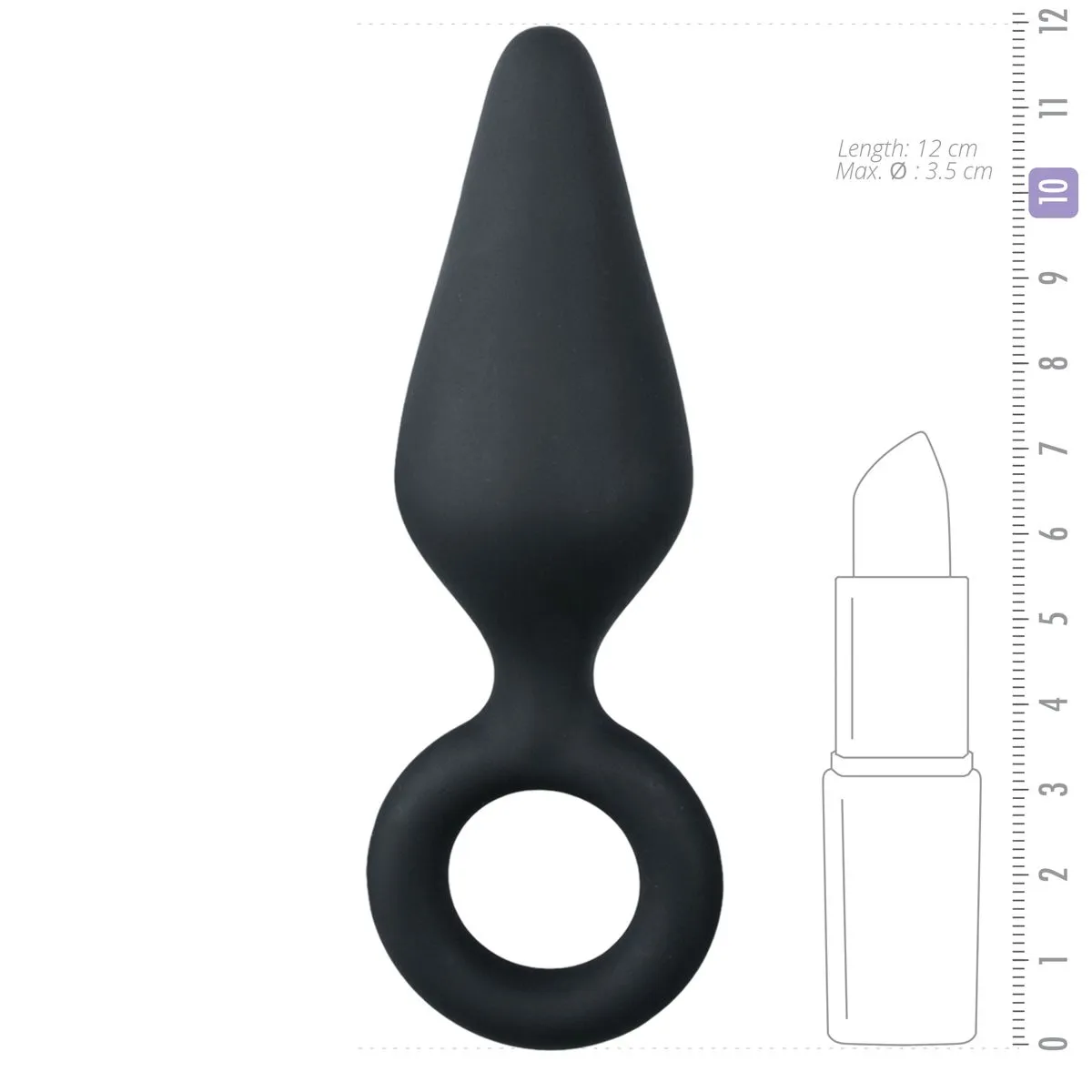 Easytoys Anal Collection - Buttplug with Pull Ring Medium Zwart (1 stuk) - image 4