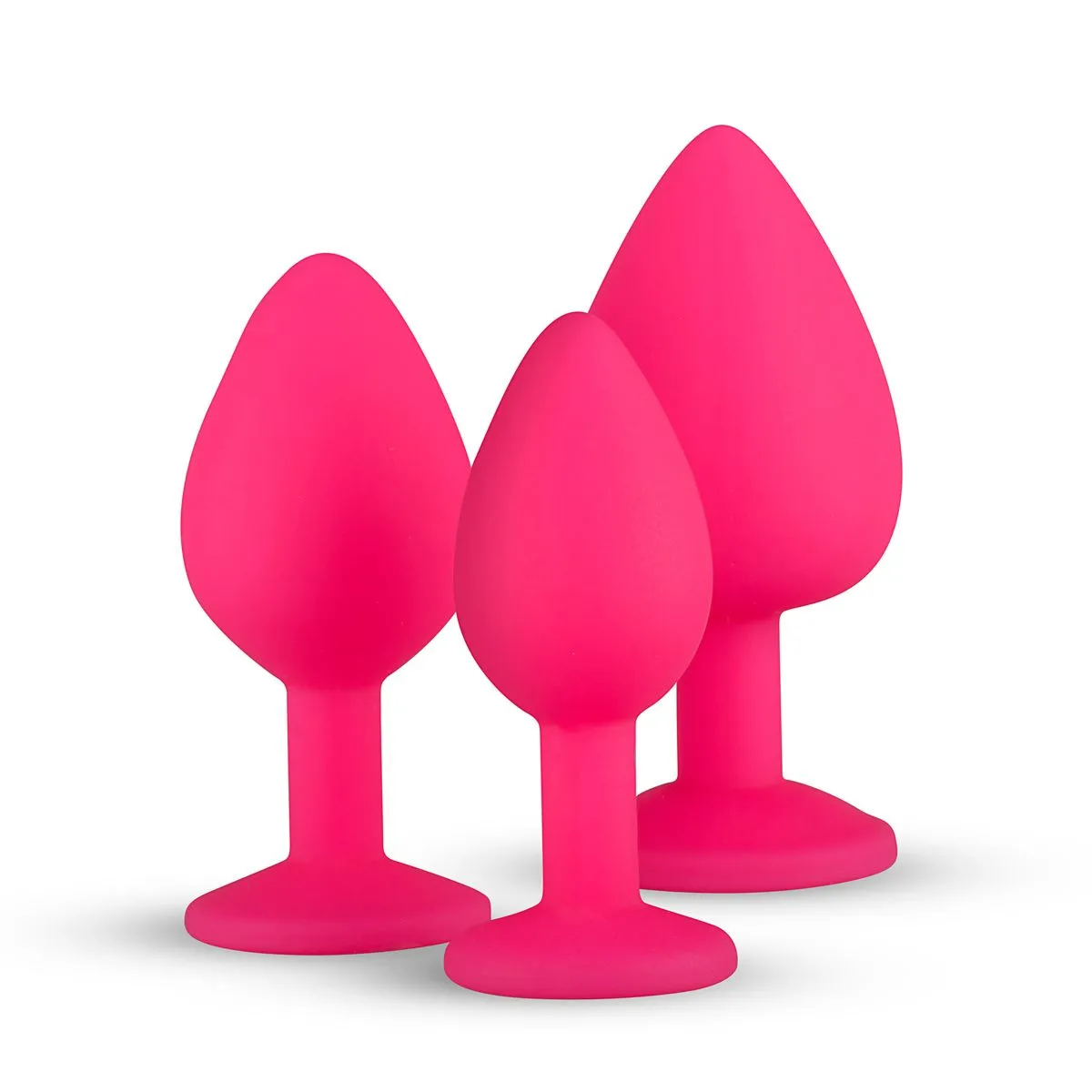 Easytoys Anal Collection - Silicone Buttplug Set with Diamond Roze (1 stuk) - image 3