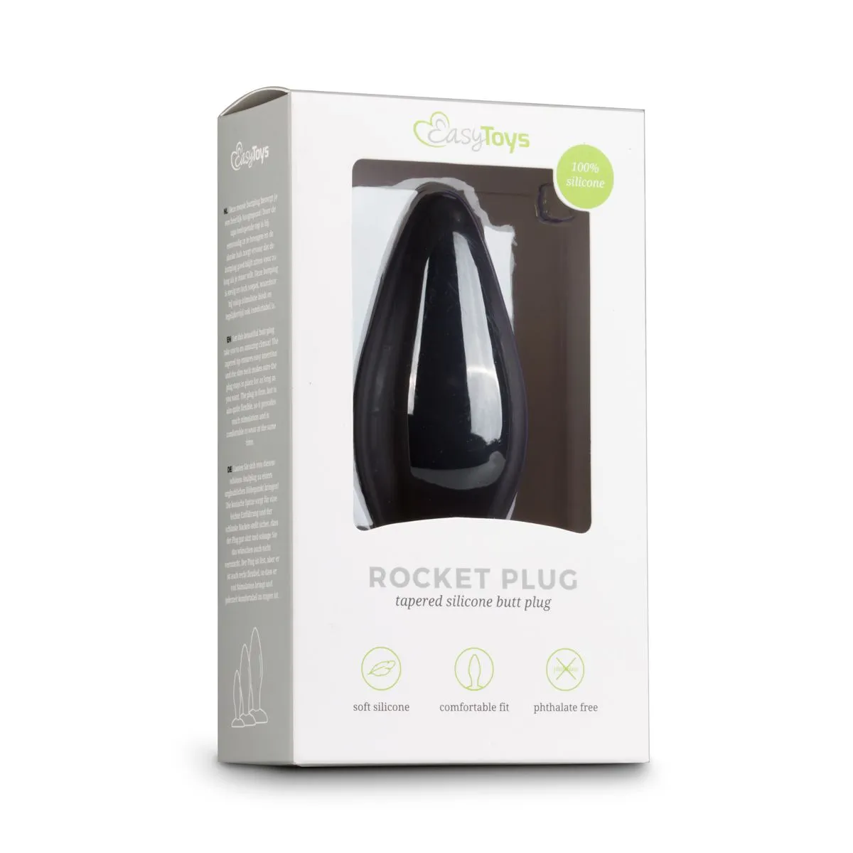 Easytoys Anal Collection - Silicone Buttplug Large Zwart (1 stuk)
