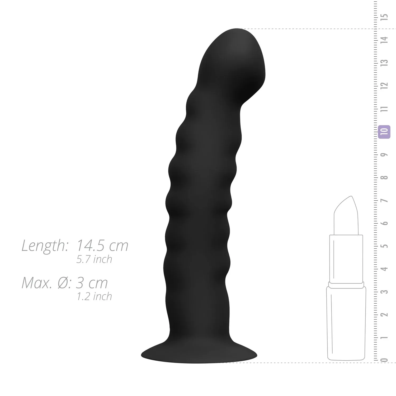 Easytoys Fetish Collection - Silicone Strap-On Bent Zwart (1 stuk) - image 8